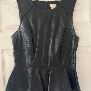 H&M Leather Peplum Top
